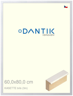 DANTIK rám na obraz 60x80 | KASSETTE bílá (Plexi Čiré)