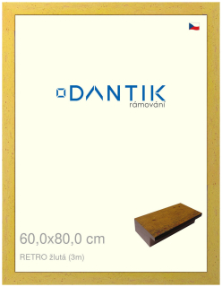 DANTIK rám na obraz 60x80 | RETRO žlutá (Plexi Čiré)