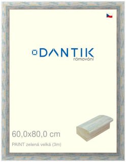 DANTIK rám na obraz 60x80 | PAINT zelená velká (Plexi Čiré)