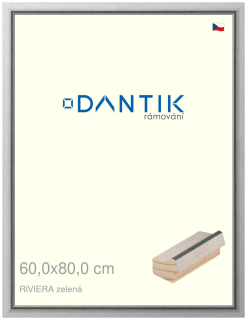 DANTIK rám na obraz 60x80 | RIVIERA zelená (Plexi Čiré)