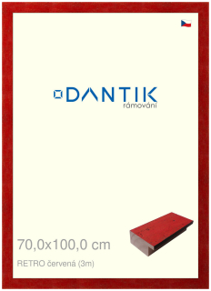 DANTIK rám na obraz 70x100 | RETRO červená (Plexi Čiré)