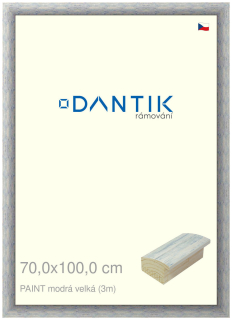 DANTIK rám na obraz 70x100 | PAINT modrá velká (Plexi Čiré)