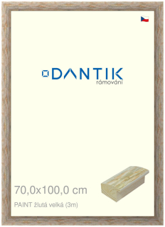 DANTIK rám na obraz 70x100 | PAINT žlutá velká (Plexi Čiré)