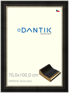 DANTIK rám na obraz 70x100 | GREECE černá (Plexi Čiré)