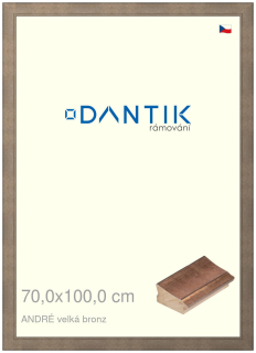 DANTIK rám na obraz 70x100 | ANDRÉ velká bronz (Plexi Čiré)