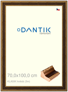 DANTIK rám na obraz 70x100 | KLASIK hnědá (Plexi Čiré)