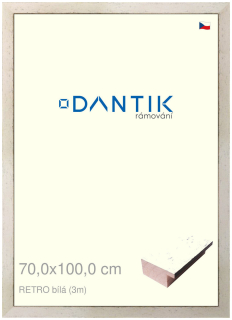 DANTIK rám na obraz 70x100 | RETRO bílá (Plexi Čiré)