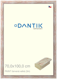 DANTIK rám na obraz 70x100 | PAINT červená velká (Plexi Čiré)