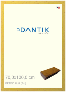 DANTIK rám na obraz 70x100 | RETRO žlutá (Plexi Čiré)