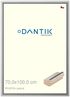 DANTIK rám na obraz 70x100 | RIVIERA zelená (Plexi Čiré)