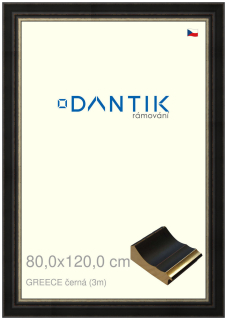 DANTIK rám na obraz 80x120 | GREECE černá (Plexi Čiré)