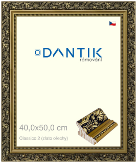 DANTIK rám na obraz 40x50 | Claico 2 (zlato ořechy) (Plexi Čiré)