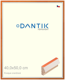 DANTIK rám na obraz 40x50 | EVOQUE oranžová (Plexi Čiré)