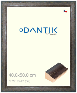 DANTIK rám na obraz 40x50 | NEVIS modrá (Plexi Čiré)