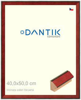 DANTIK rám na obraz 40x50 | INCLINATA colori červená (Plexi Čiré)