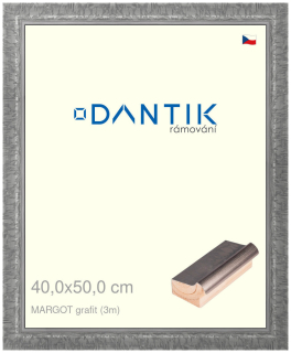 DANTIK rám na obraz 40x50 | MARGOT grafit (Plexi Čiré)