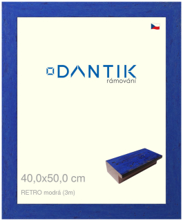 DANTIK rám na obraz 40x50 | RETRO modrá (Plexi Čiré)