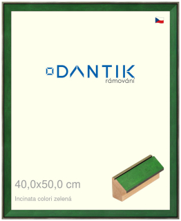 DANTIK rám na obraz 40x50 | INCLINATA colori zelená (Plexi Čiré)