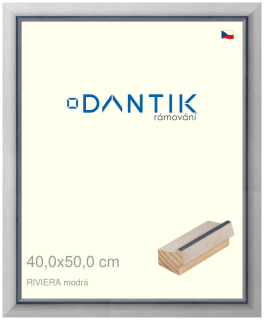 DANTIK rám na obraz 40x50 | RIVIERA modrá (Plexi Čiré)