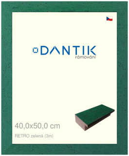 DANTIK rám na obraz 40x50 | RETRO zelená (Plexi Čiré)