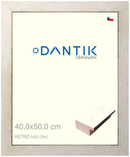 DANTIK rám na obraz 40x50 | RETRO bílá (Plexi Čiré)