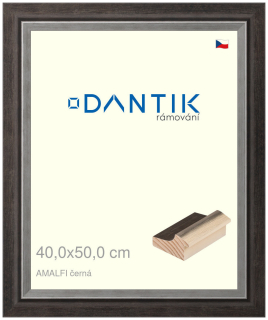 DANTIK rám na obraz 40x50 | AMALFI černá (Plexi Čiré)