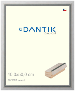 DANTIK rám na obraz 40x50 | RIVIERA zelená (Plexi Čiré)