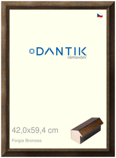 DANTIK rám na obraz 42x59,4 | Forgia Bronzea (Plexi Čiré)