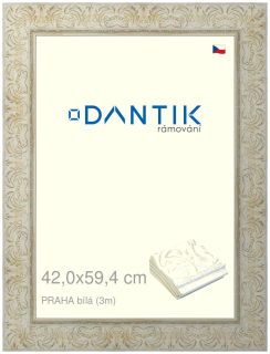 DANTIK rám na obraz 42x59,4 | PRAHA Bílá (Plexi Čiré)