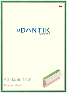 DANTIK rám na obraz 42x59,4 | EVOQUE zelená (Plexi Čiré)