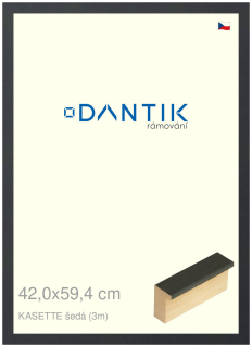 DANTIK rám na obraz 42x59,4 | KASSETTE šedá (Plexi Čiré)