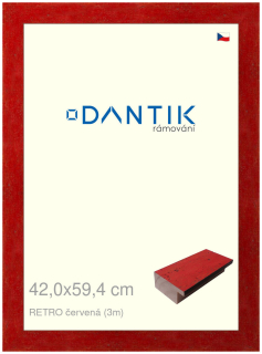 DANTIK rám na obraz 42x59,4 | RETRO červená (Plexi Čiré)