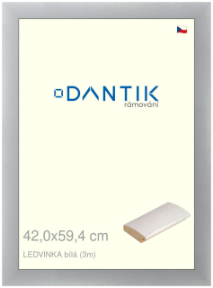 DANTIK rám na obraz 42x59,4 | LEDVINKA bílá (Plexi Čiré)