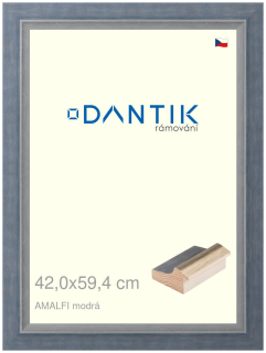 DANTIK rám na obraz 42x59,4 | AMALFI modrá (Plexi Čiré)