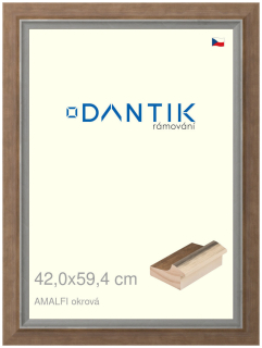 DANTIK rám na obraz 42x59,4 | AMALFI okrová (Plexi Čiré)