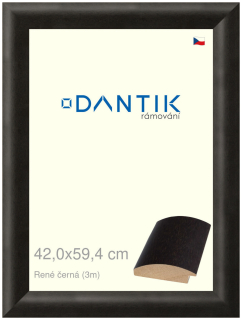 DANTIK rám na obraz 42x59,4 | René černá (Plexi Čiré)