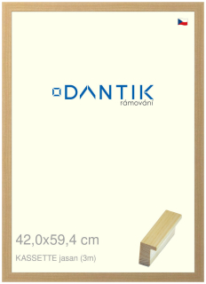 DANTIK rám na obraz 42x59,4 | KASSETTE jasan (Plexi Čiré)