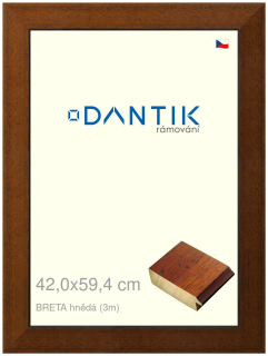 DANTIK rám na obraz 42x59,4 | BRETA hnědá (Plexi Čiré)