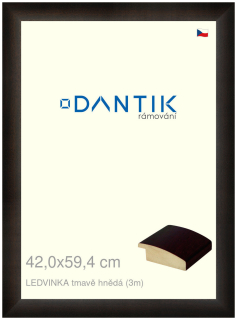 DANTIK rám na obraz 42x59,4 | LEDVINKA tmavě hnědá (Plexi Čiré)