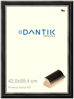 DANTIK rám na obraz 42x59,4 | ANIVERSA černá AG (Plexi Čiré)