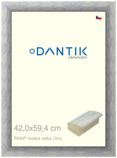 DANTIK rám na obraz 42x59,4 | PAINT modrá velká (Plexi Čiré)