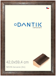 DANTIK rám na obraz 42x59,4 | NEVIS červená (Plexi Čiré)