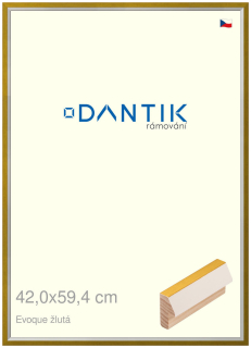 DANTIK rám na obraz 42x59,4 | EVOQUE žlutá (Plexi Čiré)