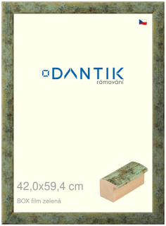 DANTIK rám na obraz 42x59,4 | BOX filmzelená (Plexi Čiré)