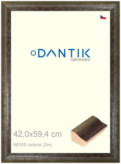 DANTIK rám na obraz 42x59,4 | NEVISzelená (Plexi Čiré)