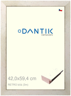 DANTIK rám na obraz 42x59,4 | RETRO bílá (Plexi Čiré)