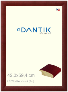 DANTIK rám na obraz 42x59,4 | LEDVINKA vínová (Plexi Čiré)