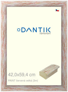 DANTIK rám na obraz 42x59,4 | PAINT červená velká (Plexi Čiré)