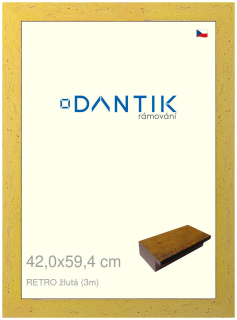 DANTIK rám na obraz 42x59,4 | RETRO žlutá (Plexi Čiré)