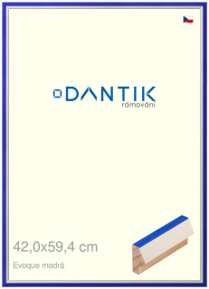 DANTIK rám na obraz 42x59,4 | EVOQUE modrá (Plexi Čiré)